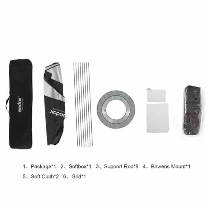 Godox Octagon Honeycomb Grid Softbox mit Bowens-Halterung, 95cm, 120cm, 140cm – Bild 7