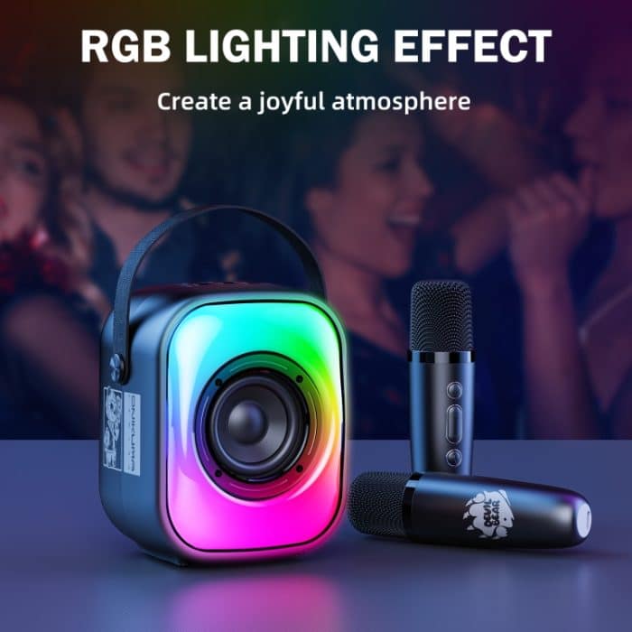 ONIKUMA L7 5W Karaoke-Bluetooth-Lautsprecher mit 2 Mikrofonen – Bild 3