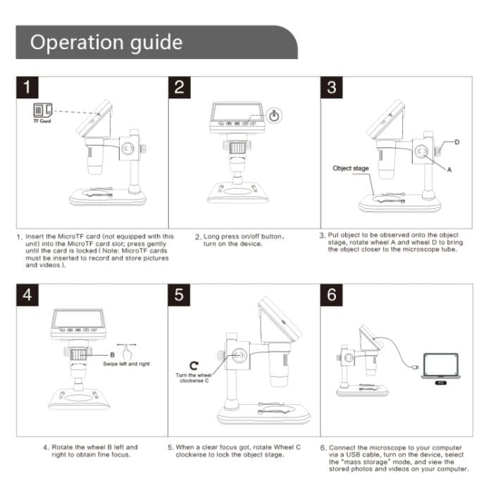 inskam307 0-40mm 1080P 4,3 Zoll LCD-Bildschirm Handy-Reparaturindustrie HD Electron Didital Microscope – Bild 10