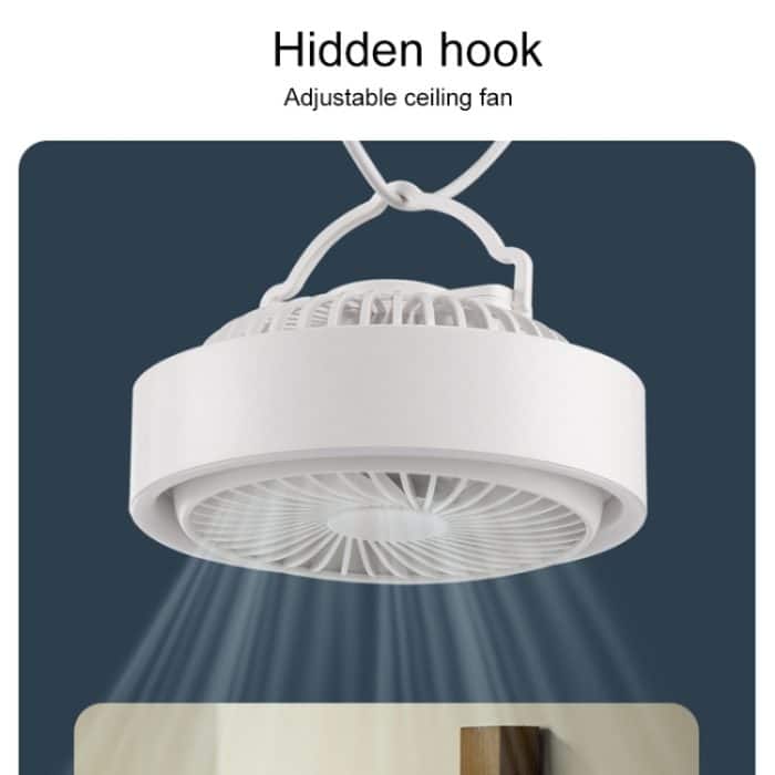 N601 180 Grad drehbarer Type-C-Desktop-Lüfter mit LED-Ambientelicht – Bild 5