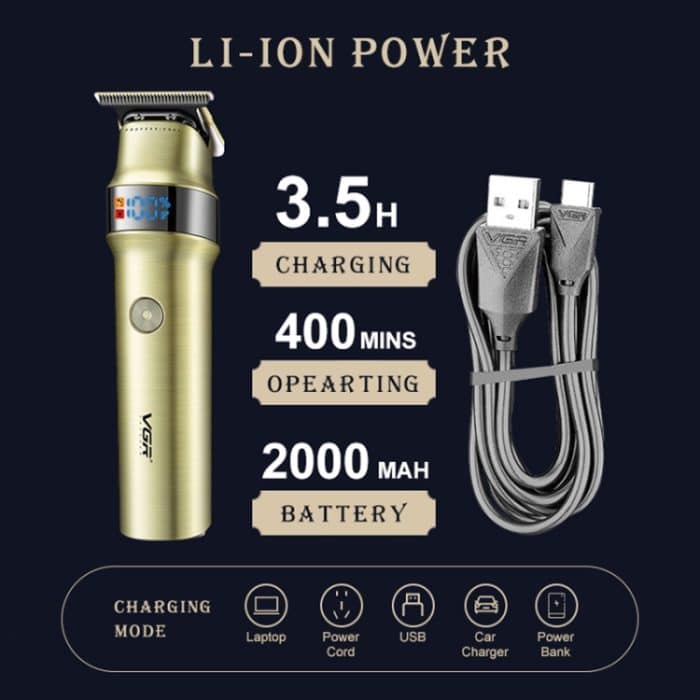 VGR V-991 5W USB Smart Digital Display Elektrischer Haarschneider – Bild 4