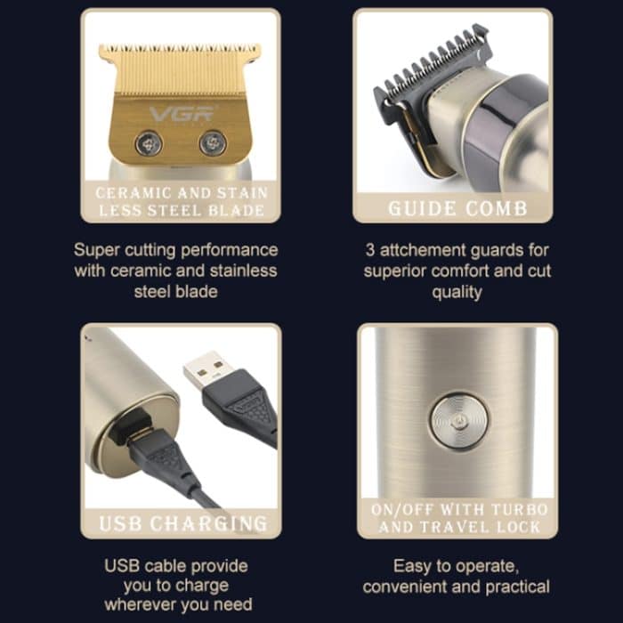 VGR V-991 5W USB Smart Digital Display Elektrischer Haarschneider – Bild 5