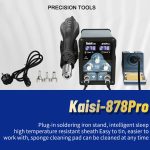 Kaisi 878Pro 2 in 1 Smart Sleep Bleifreie Digitalanzeige Heißluftpistole Lötkolbenstation, US Plug, EU Plug – Bild 7