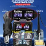 Kaisi 878Pro 2 in 1 Smart Sleep Bleifreie Digitalanzeige Heißluftpistole Lötkolbenstation, US Plug, EU Plug – Bild 10
