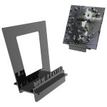 Aufbewahrungsständer für Schallplattenbücher aus Acryl, Black, Transparent