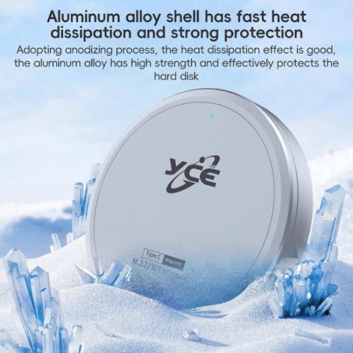 YCE-V195F USB-C / Typ-C auf M.2 NVMe magnetisches Festplattengehäuse, YCE-V195F – Bild 11