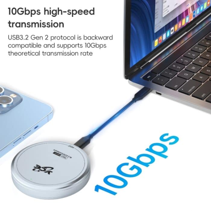 YCE-V195F USB-C / Typ-C auf M.2 NVMe magnetisches Festplattengehäuse, YCE-V195F – Bild 5