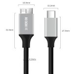 USB-C / Type-C 3.0 auf Micro B Mobiles Festplattenadapterkabel, 0.3m, 1m – Bild 2