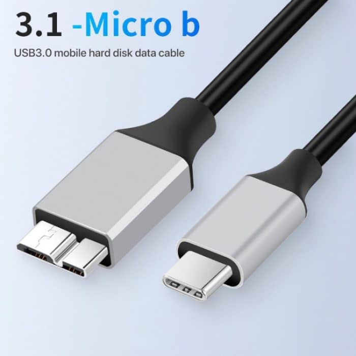 USB-C / Type-C 3.0 auf Micro B Mobiles Festplattenadapterkabel, 0.3m, 1m – Bild 4