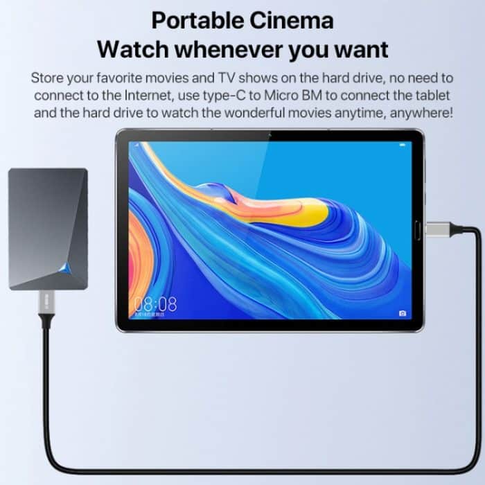 USB-C / Type-C 3.0 auf Micro B Mobiles Festplattenadapterkabel, 0.3m, 1m – Bild 9