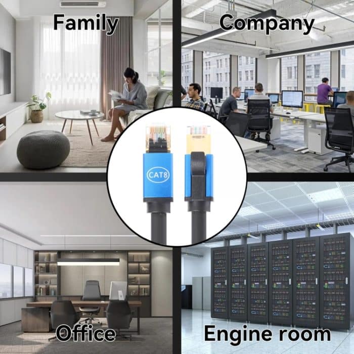 CAT8e Reines Kupfer Computer Switch Router Ethernet Netzwerk LAN Kabel, 1m, 2m, 3m, 5m, 8m, 10m, 15m, 20m, 30m – Bild 8