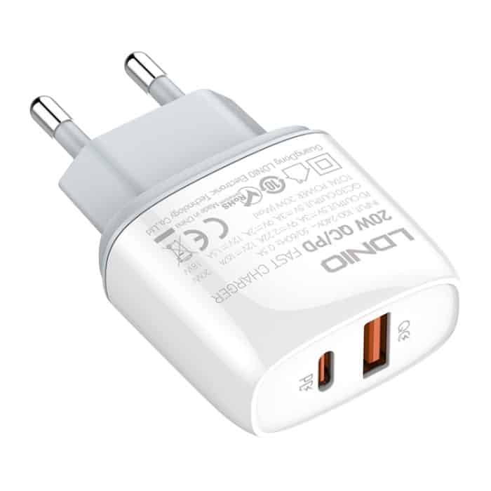 LDNIO Q229 QC3.0 / PD20W USB + Typ-C-Schnellladegerät mit 1 m USB-auf-8-Pin-Kabel, EU Plug, UK Plug, US Plug – Bild 14