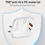 LDNIO Q229 QC3.0 / PD20W USB + Typ-C-Schnellladegerät mit 1 m USB-auf-8-Pin-Kabel, EU Plug, UK Plug, US Plug – Bild 8