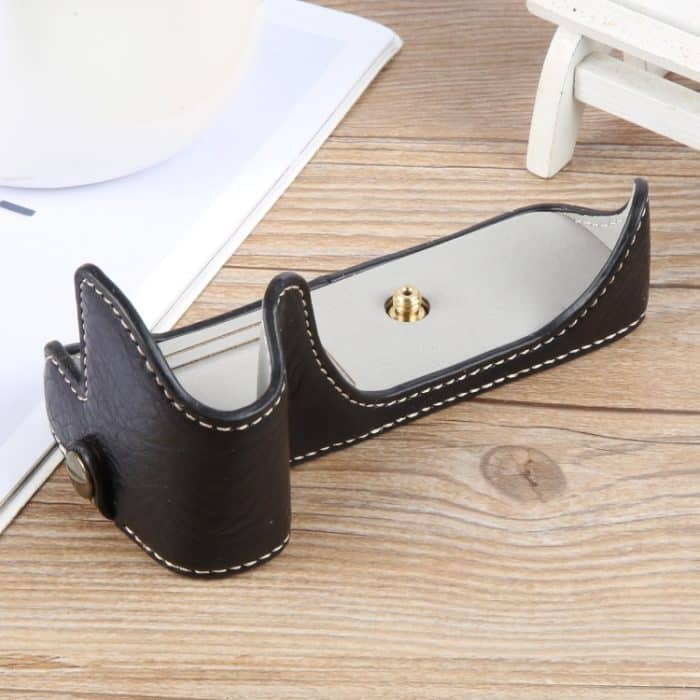 Halbschalen-Basis für Kameras aus PU-Leder mit Büffelstruktur, For Canon EOS 200D II / 200D – Bild 2