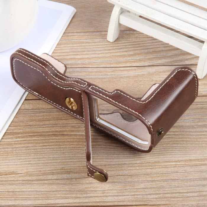 Halbschalen-Basis für Kamera aus glänzendem PU-Leder, For Nikon ZFC – Bild 5