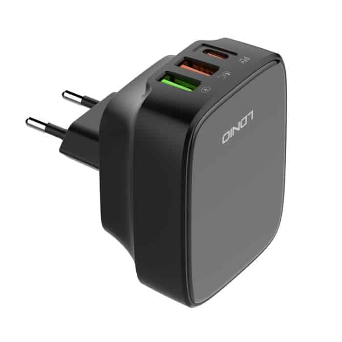 LDNIO Q334 32 W Typ-C + Dual-USB-Port-Ladegerät mit 8-poligem Datenkabel, EU Plug, UK Plug, US Plug – Bild 19