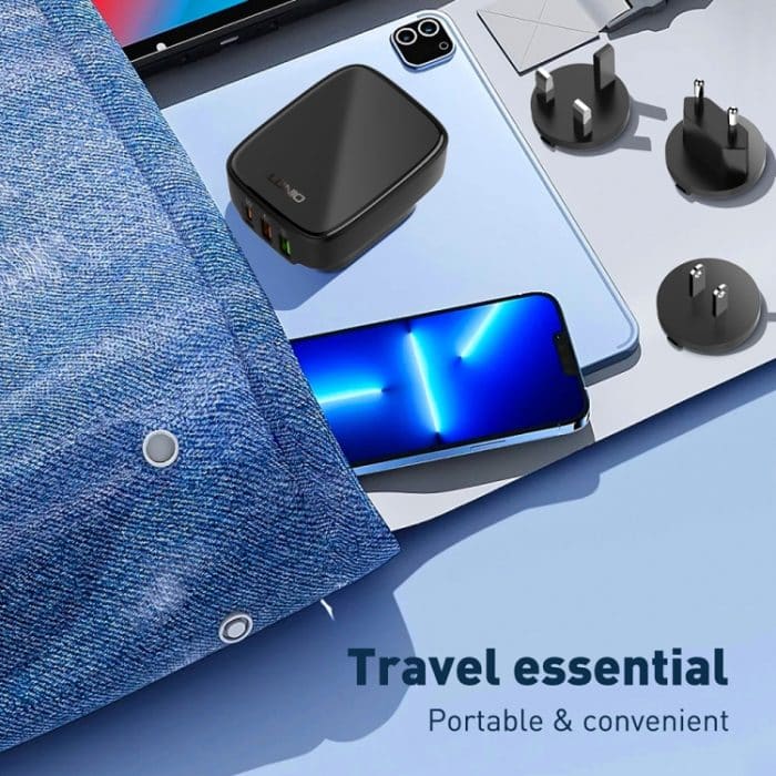 LDNIO Q334 32 W Typ-C + Dual-USB-Port-Ladegerät mit 8-poligem Datenkabel, EU Plug, UK Plug, US Plug – Bild 13