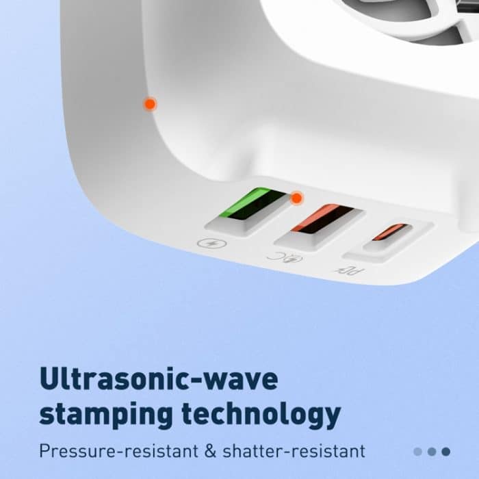 LDNIO Q334 32 W Typ-C + Dual-USB-Port-Ladegerät mit 8-poligem Datenkabel, EU Plug, UK Plug, US Plug – Bild 9