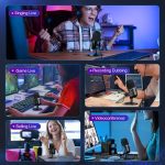 ONIKUMA M830 USB-Desktop-Kondensatormikrofon mit buntem RGB – Bild 7