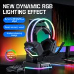 ONIKUMA X20 RGB Farbenfroher, kabelgebundener Gaming-Kopfhörer mit Kopfhalterung, Länge: 1,8 m – Bild 5