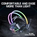 ONIKUMA X20 RGB Farbenfroher, kabelgebundener Gaming-Kopfhörer mit Kopfhalterung, Länge: 1,8 m – Bild 7