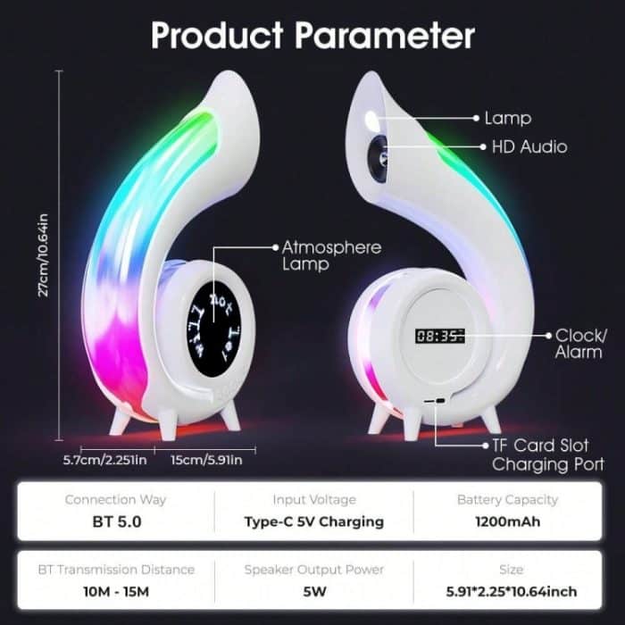 G69 Pro LED-Textbildschirm RGB Bunter Desktop-Bluetooth-Lautsprecher, G69 Pro – Bild 13