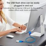 Seitliches Verlängerungskabel mit Winkelstecker, USB 3.0-Buchse auf USB 3.0-Stecker für USB-Festplattenmaus/-Tastatur/-Drucker, 1m – Bild 5