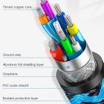 Seitliches Verlängerungskabel mit Winkelstecker, USB 3.0-Buchse auf USB 3.0-Stecker für USB-Festplattenmaus/-Tastatur/-Drucker, 1m – Bild 6