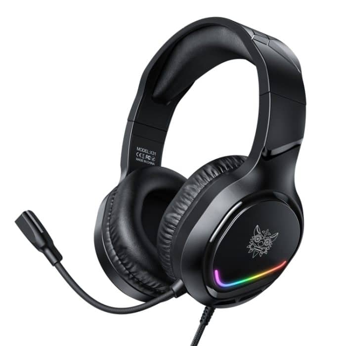 ONIKUMA X31 USB/3,5 mm kabelgebundenes RGB-Licht-Gaming-Headset mit Mikrofon, Kabellänge: 2,2 m, X31 – Bild 1