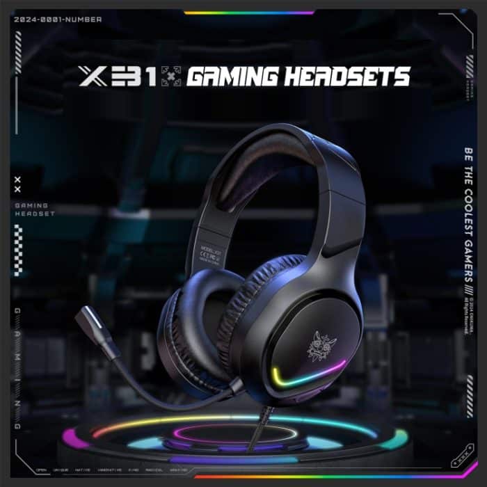 ONIKUMA X31 USB/3,5 mm kabelgebundenes RGB-Licht-Gaming-Headset mit Mikrofon, Kabellänge: 2,2 m, X31 – Bild 5