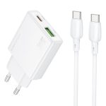 hoco BN24 PD 20 W USB, Typ-C Ladegerät mit 1 m Typ-C auf Typ-C Kabelsatz, EU Plug