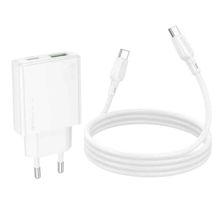 hoco BN24 PD 20 W USB, Typ-C Ladegerät mit 1 m Typ-C auf Typ-C Kabelsatz, EU Plug – Bild 5