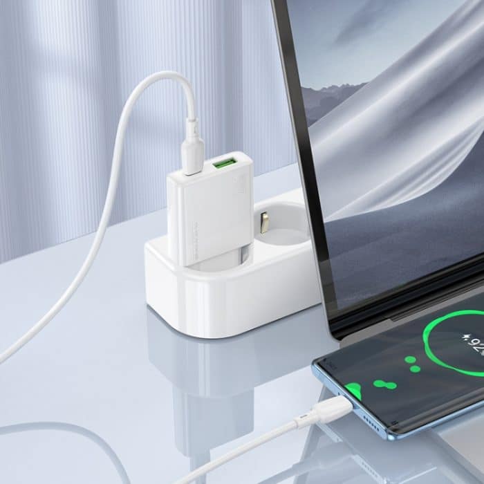 hoco BN24 PD 20 W USB, Typ-C Ladegerät mit 1 m Typ-C auf Typ-C Kabelsatz, EU Plug – Bild 6