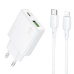 hoco BN24 PD 20 W USB, Typ-C Ladegerät mit 1 m Typ-C auf 8-Pin Kabelsatz, EU Plug