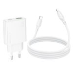 hoco BN24 PD 20 W USB, Typ-C Ladegerät mit 1 m Typ-C auf 8-Pin Kabelsatz, EU Plug – Bild 5