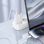 hoco BN24 PD 20 W USB, Typ-C Ladegerät mit 1 m Typ-C auf 8-Pin Kabelsatz, EU Plug – Bild 6