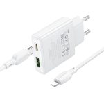 hoco BN25 PD 30W USB, Typ-C Ladegerät mit 1m Typ-C auf 8 Pin Kabelsatz, BN25 (8 Pin) – Bild 3