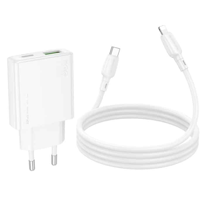 hoco BN25 PD 30W USB, Typ-C Ladegerät mit 1m Typ-C auf 8 Pin Kabelsatz, BN25 (8 Pin) – Bild 5