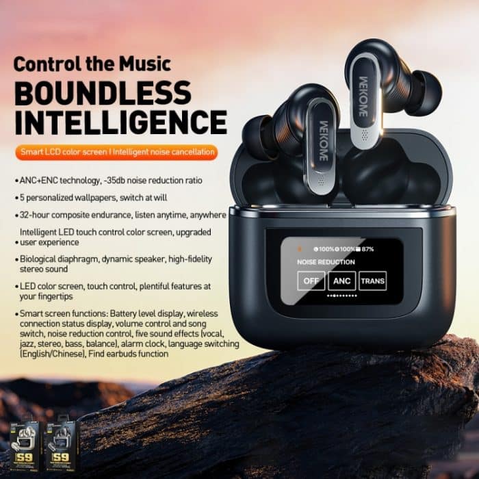 WK Beluga S9 Smart Farbbildschirm Echte kabellose Bluetooth-Kopfhörer mit Rauschunterdrückung – Bild 2