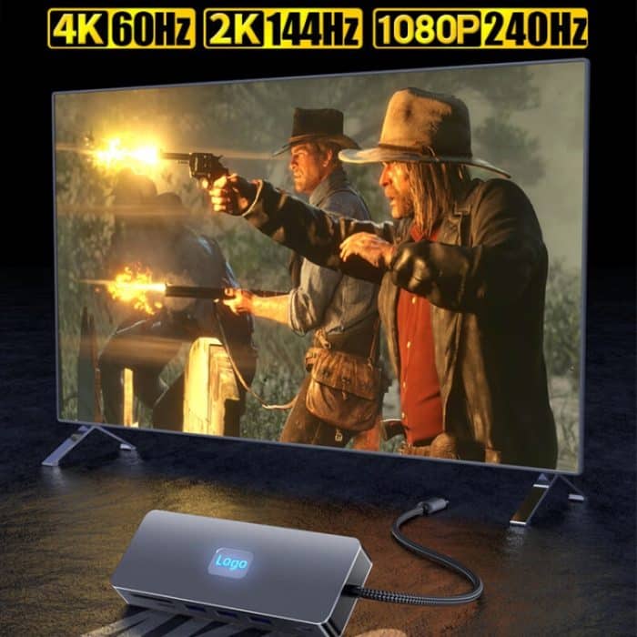 BYL-2411 11-in-1-Typ-C-HUB-Dockingstation mit 3 x USB3.0, PD100W, SD/TF, RJ45, Typ-C, VGA, HDTV, 3,5-mm-Buchse – Bild 5