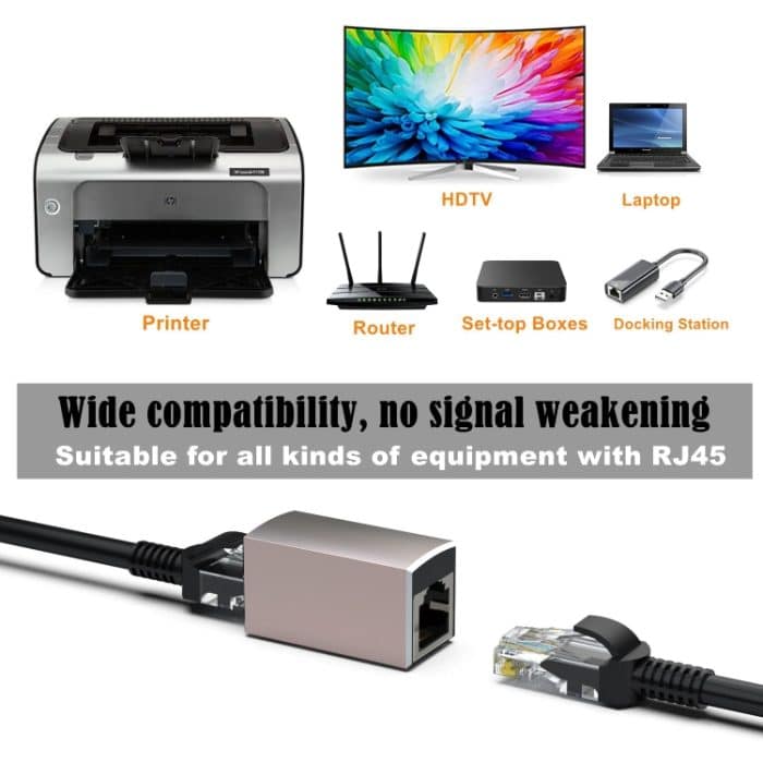 10 Gbps RJ45 Buchse auf Buchse Inline-Koppler Cat8 / Cat7 / Cat6 / Cat5 Ethernet-Kabel-Extender-Adapter – Bild 5