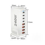 YMS-858 GaN 240 W USB x 4, USB-C / Typ-C x 4 Schnellladegerät, US Plug, UK Plug, AU Plug, EU Plug – Bild 5