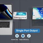 YMS-858 GaN 240 W USB x 4, USB-C / Typ-C x 4 Schnellladegerät, US Plug, UK Plug, AU Plug, EU Plug – Bild 7