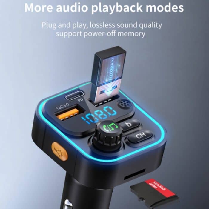 WEKOME WP-C52 Pop Digital Series MP3-Autoladegerät mit kabelloser Schnellladefunktion, WP-C52 – Bild 8