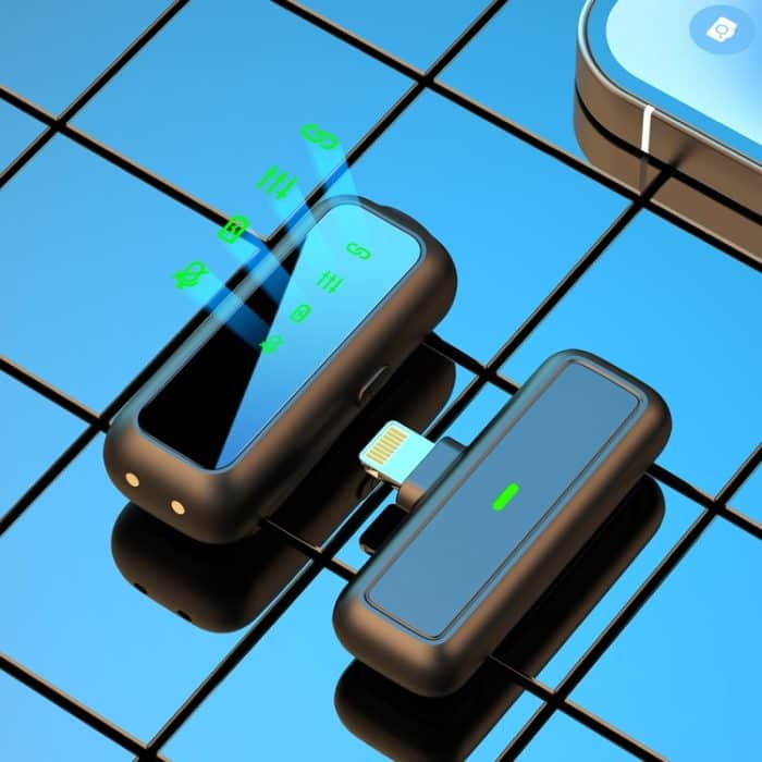 SX5 Lavalier-Funkmikrofon mit Digitalanzeige und Ladebox, Type-C, 8 Pin – Bild 3