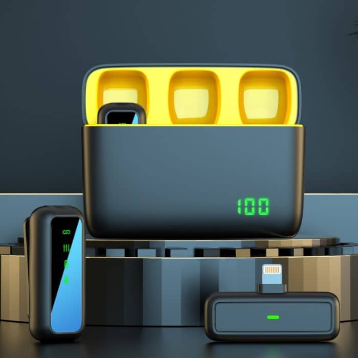 SX6 2-in-1-Lavalier-Funkmikrofon mit Digitalanzeige und Ladebox, Type-C, 8 Pin – Bild 4