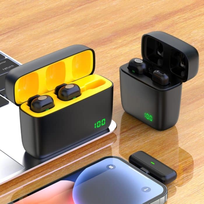 SX6 2-in-1-Lavalier-Funkmikrofon mit Digitalanzeige und Ladebox, Type-C, 8 Pin – Bild 7