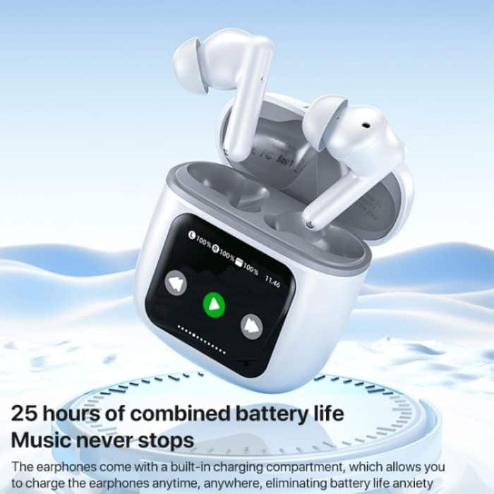 WEKOME Beluga S12 Audyhle ENC Rauschunterdrückung Kabellose Ohrhörer mit intelligentem Farbbildschirm – Bild 3