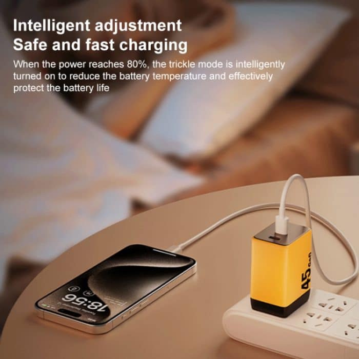 WK WP-U33 45W USB-C / Type-Cx2 GaN Schnellladegerät, EU Plug, UK Plug – Bild 5