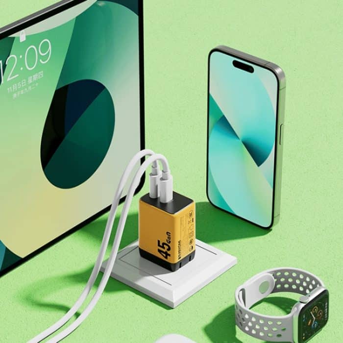 WK WP-U33 45W USB-C / Type-Cx2 GaN Schnellladegerät, EU Plug, UK Plug – Bild 7